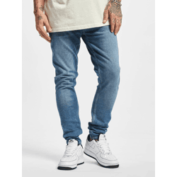 lässige 2Y Premium Herren Jeans Skinny Fit Stretch Reißverschluss mit Baumwolle Blau
