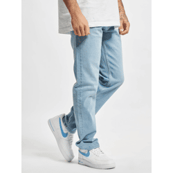 bequeme 2Y Premium Herren Jeans Straight Fit Stretch Reißverschluss mit Baumwolle Blau