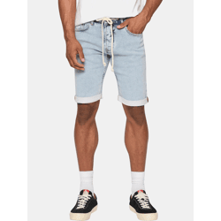 sommerliche 2Y Premium Herren Shorts Slim Fit Stretch mit Baumwolle Blau