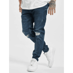 moderne 2Y Premium Herren Jeans Slim Fit Stretch Reißverschluss mit Baumwolle Blau