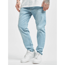 bequeme 2Y Premium Herren Jeans Straight Fit Stretch mit Baumwolle Blau