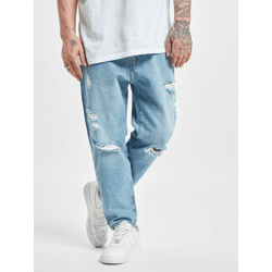 lässige 2Y Premium Herren Jeans Taschen Straight Fit mit Baumwolle Blau