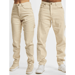 moderne Karl Kani Unisex Jeans mit Baumwolle Beige