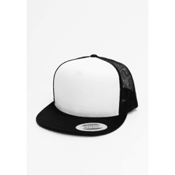 lässige Flexfit Unisex Cap Mesh 205 g/m² Schwarz/Weiß