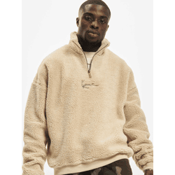 weiches Karl Kani Herren Sweatshirt Reißverschluss 420 g/m² Beige
