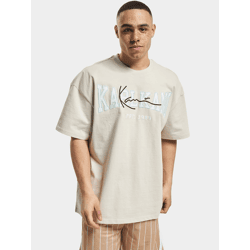 bequemes Karl Kani Herren T-Shirt 300 g/m² mit Baumwolle Ecru-Weiß