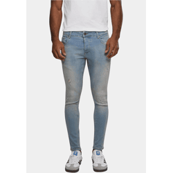stylische 2Y Premium Herren Jeans Skinny Fit Stretch mit Baumwolle Blau
