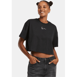 sportliches Karl Kani Damen T-Shirt 220 g/m² mit Baumwolle Schwarz