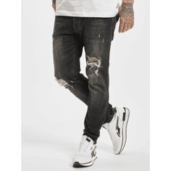 moderne 2Y Premium Herren Jeans Skinny Fit Stretch mit Baumwolle Schwarz