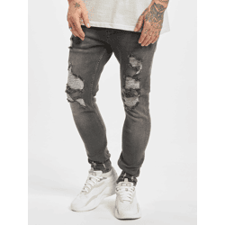 moderne 2Y Premium Herren Jeans Skinny Fit mit Baumwolle Dunkelgrau