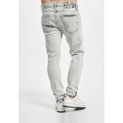 bequeme 2Y Premium Herren Jeans Slim Fit Stretch mit Baumwolle Grau