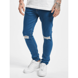 Stylish 2Y Premium Men's Skinny-Fit Stretch Jeans with Cotton, Blue