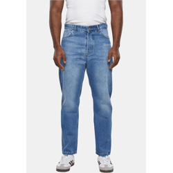 bequeme 2Y Premium Herren Jeans Straight Fit Reißverschluss mit Baumwolle Blau