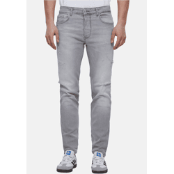 lässige 2Y Premium Herren Jeans Stretch mit Baumwolle Grau