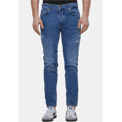lässige 2Y Premium Herren Jeans Stretch Reißverschluss mit Baumwolle Blau