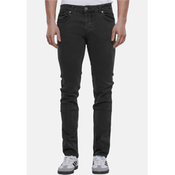 moderne 2Y Premium Herren Jeans Slim Fit Stretch Reißverschluss mit Baumwolle Schwarz