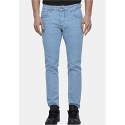 lässige 2Y Premium Herren Jeans Skinny Fit Stretch Reißverschluss mit Baumwolle Blau