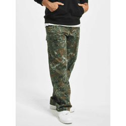 moderne Brandit Herren Cargo-Hose Kordelzug Taschen Camouflage