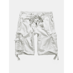 leichte Brandit Herren Shorts Kordelzug Reißverschluss mit Baumwolle Weiß