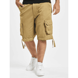 lässige Brandit Herren Shorts Kordelzug Reißverschluss Beige