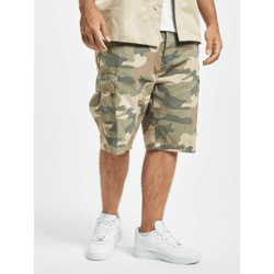 sommerliche Brandit Herren Shorts Kordelzug Reißverschluss mit Baumwolle Camouflage