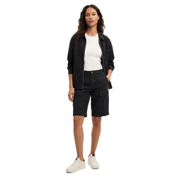 lässige Brandit Damen Shorts mit Cargo-Taschen Baumwoll-Hose Schwarz