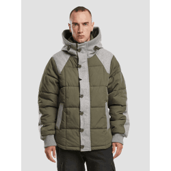 funktionale Brandit Herren Jacke mit Baumwolle Oliv-Grün/Grau
