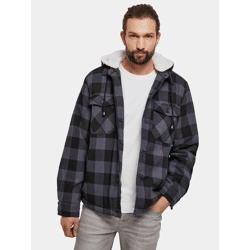 schlichte Brandit Herren Jacke Kordelzug Kapuze mit Baumwolle Schwarz