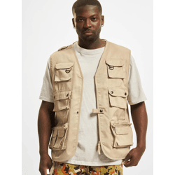 funktionale Brandit Herren Jacke Reißverschluss Taschen Beige