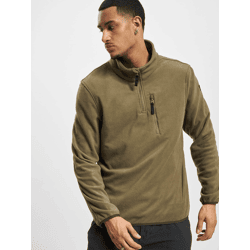 modernes Brandit Herren Sweatshirt Reißverschluss Stretch Khaki