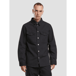 Modern Brandit Men's Cotton Polo Shirt in Black