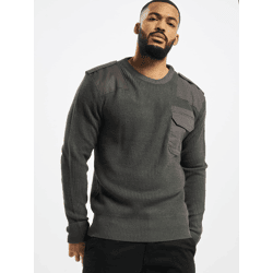 weiches Brandit Herren Sweatshirt Klettverschluss Grau