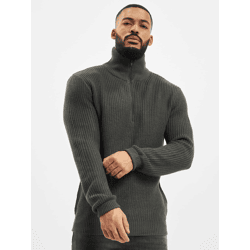 lässiges Brandit Herren Sweatshirt Reißverschluss Taschen Grau