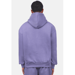 lässiger Dropsize Herren Hoodie Rippbündchen Kapuze mit Baumwolle Violett
