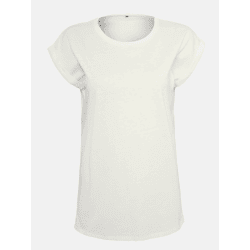 sportliches Build Your Brand Damen T-Shirt 140 g/m² mit Baumwolle Weiß