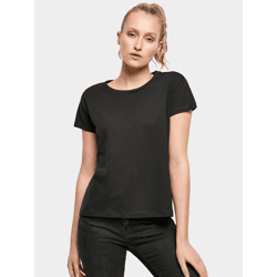 lässiges Build Your Brand Damen T-Shirt 140 g/m² mit Baumwolle Schwarz