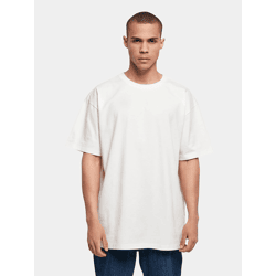 lässiges Build Your Brand Herren T-Shirt Oversize 240 g/m² mit Baumwolle Weiß