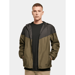 funktionale Build Your Brand Herren Jacke Kordelzug Reißverschluss 78 g/m² Khaki