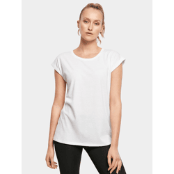 modernes Build Your Brand Damen T-Shirt 140 g/m² mit Baumwolle Weiß