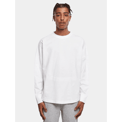modernes Build Your Brand Herren Sweatshirt Oversize 220 g/m² mit Baumwolle Weiß