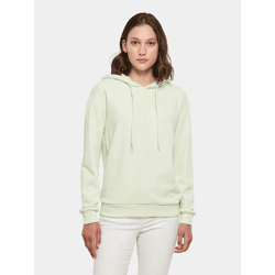 bequemer Build Your Brand Damen Hoodie Kordelzug Rippstrick 300 g/m² mit Baumwolle Pastell-Grün