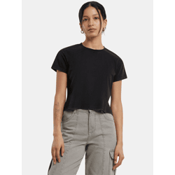 sportliches Build Your Brand Damen T-Shirt 210 g/m² mit Baumwolle Schwarz
