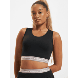sportliches Freddy Damen T-Shirt Stretch mit Baumwolle Schwarz