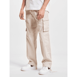 bequeme DEF Herren Jeans Taschen Straight Fit mit Baumwolle Beige
