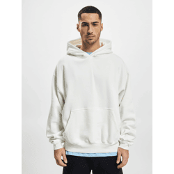 bequemer DEF Herren Hoodie Taschen Kapuze 360 g/m² mit Baumwolle Ecru-Weiß