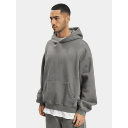 moderner DEF Herren Hoodie Taschen Kapuze 360 g/m² mit Baumwolle Grau