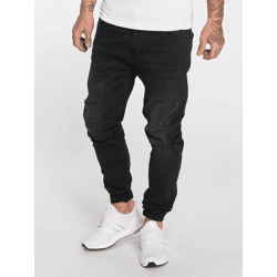 stylische DEF Herren Jeans Stretch Taschen Slim Fit mit Baumwolle Schwarz