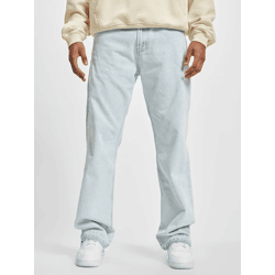 moderne DEF Herren Jeans Straight Fit Reißverschluss mit Baumwolle Blau
