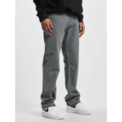 moderne DEF Herren Jeans Straight Fit Reißverschluss mit Baumwolle Grau