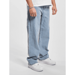 stylische DEF Herren Jeans Reißverschluss Taschen mit Baumwolle Blau